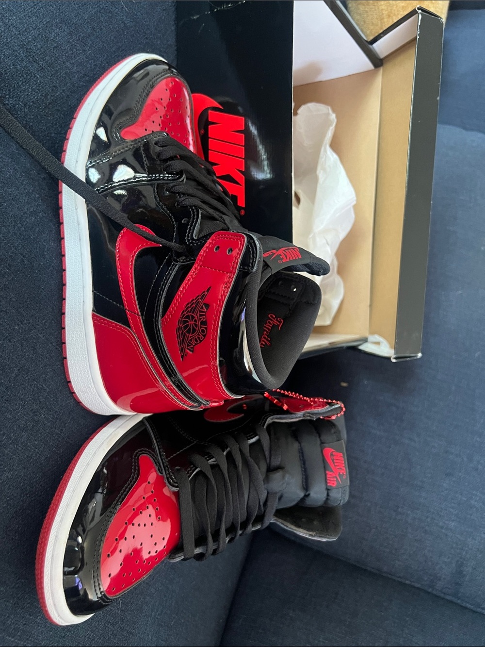 Nike Kids' Air Jordan 1 Retro High OG - Black/Red